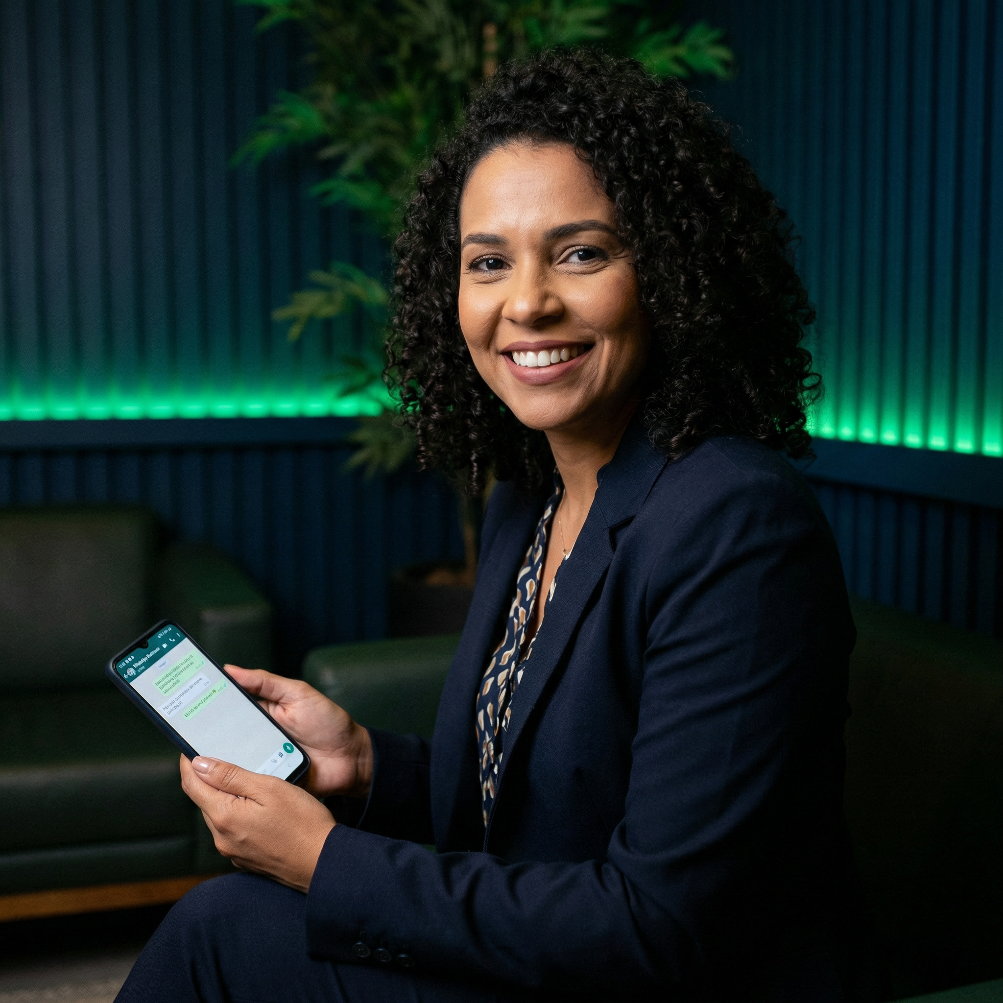 Atendente disponível no WhatsApp