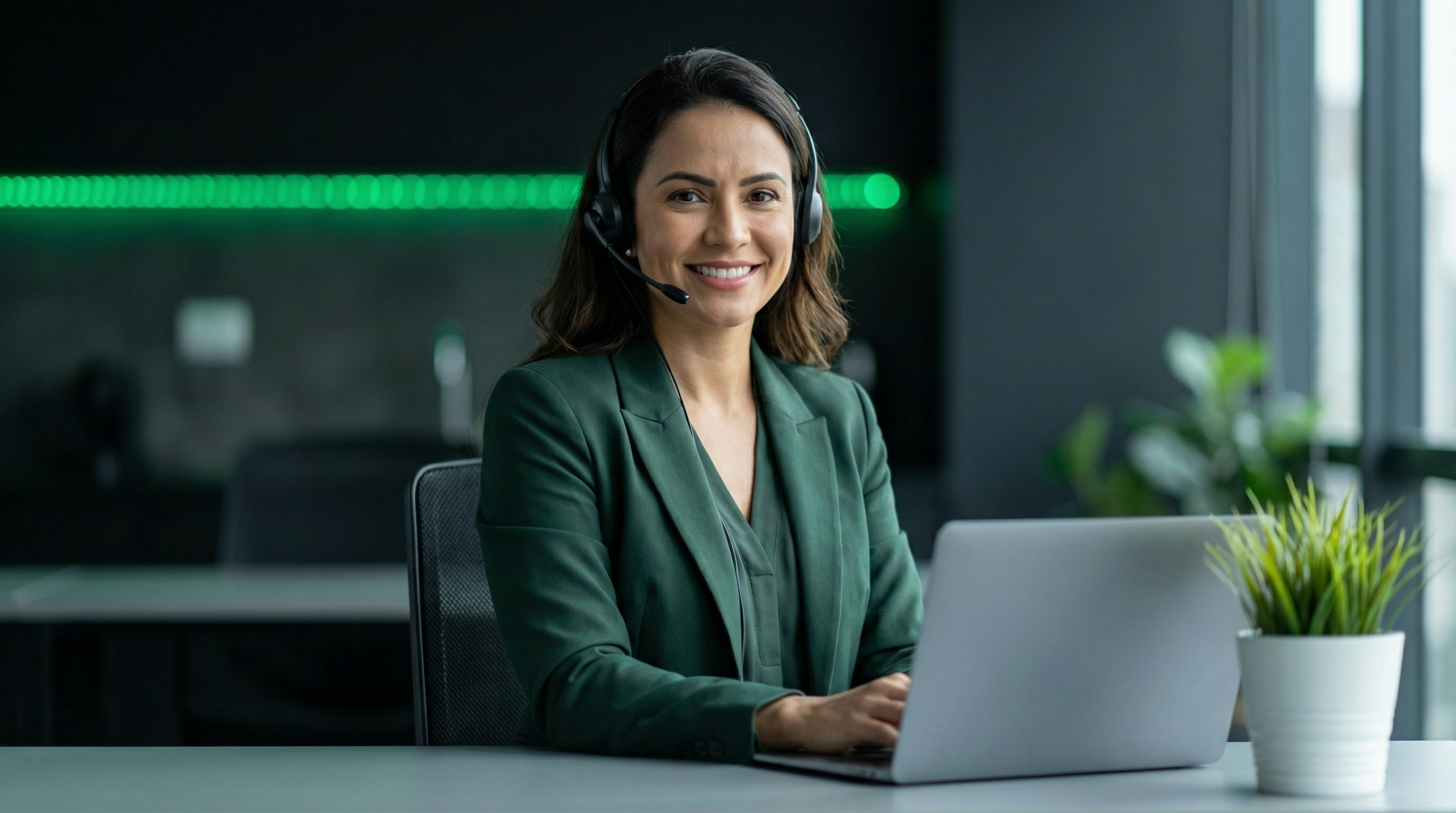 Atendente profissional pronta para te ajudar